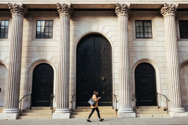 Woman walking outside